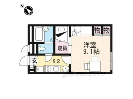 レオパレス泉(1K/2階)の間取り写真