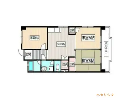 酒井マンションB棟(3DK/4階)の間取り写真
