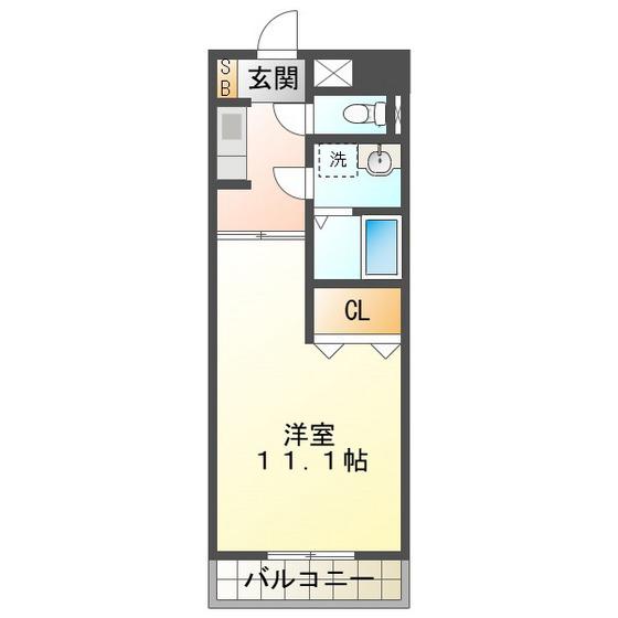 MONFOYER(1K/2階)の間取り写真