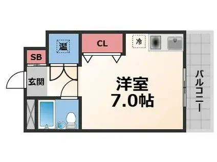 メゾンスギ(ワンルーム/3階)の間取り写真