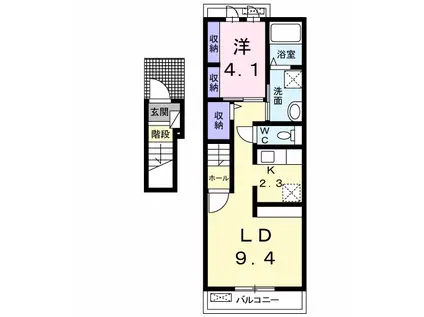ドリーム坂本II(1LDK/2階)の間取り写真