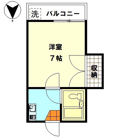 パサニア938(1K/1階)の間取り写真
