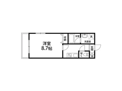 ドゥーエ仙台イーストII(1K/12階)の間取り写真