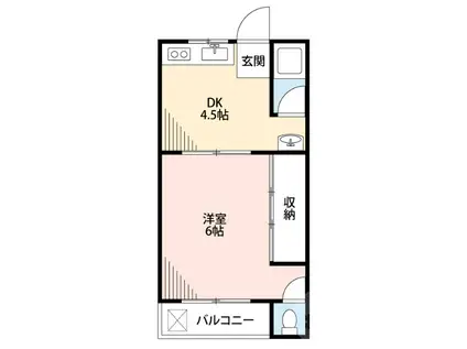 マンション清涼(1DK/3階)の間取り写真