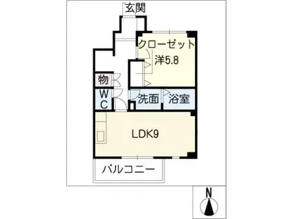 ビースティコート・S(1LDK/1階)の間取り写真