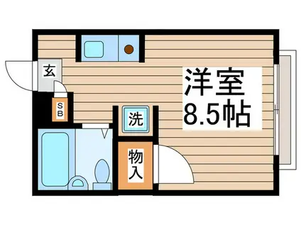 コートM&M(ワンルーム/2階)の間取り写真