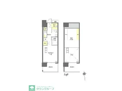 プライムメゾン早稲田通(ワンルーム/9階)の間取り写真