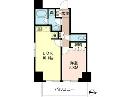 MFPRコート木場公園(1LDK/11階)の間取り写真