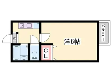 クリエイト太子(1K/1階)の間取り写真