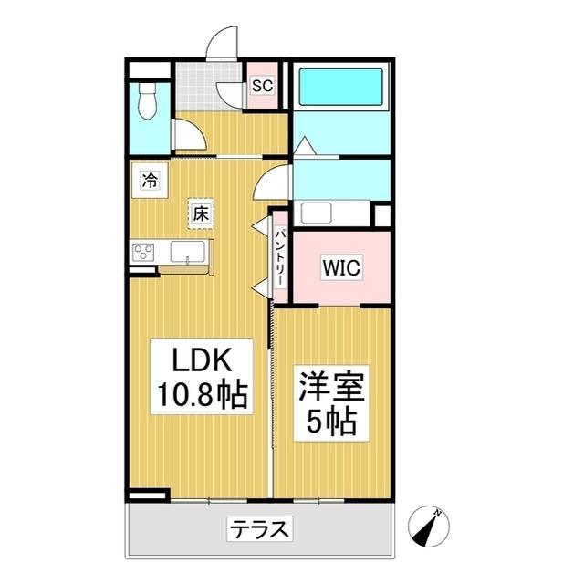 LUMIERE 33(1LDK/1階)の間取り写真