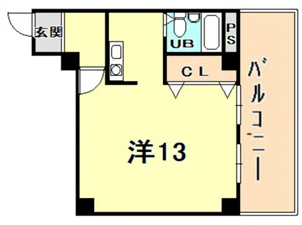 ヒカリマンション(1K/4階)の間取り写真