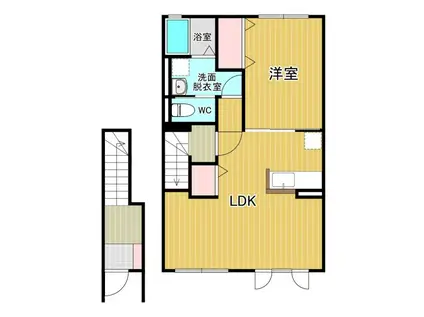 レトアフェリーチェ(1LDK/2階)の間取り写真