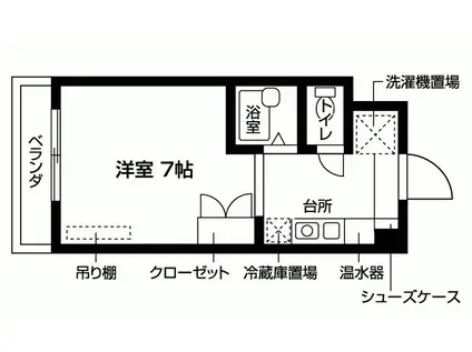 エルアールヴィ藤の森(1K/4階)の間取り写真