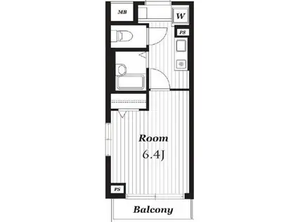 風香535(1K/1階)の間取り写真