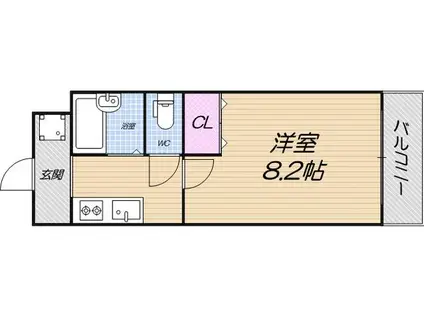 ビューティーセゾンK(1K/5階)の間取り写真