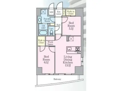 GRAND CIEL KAWAGUCHI(2LDK/14階)の間取り写真