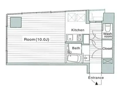 ACCUMN アキューム(ワンルーム/4階)の間取り写真