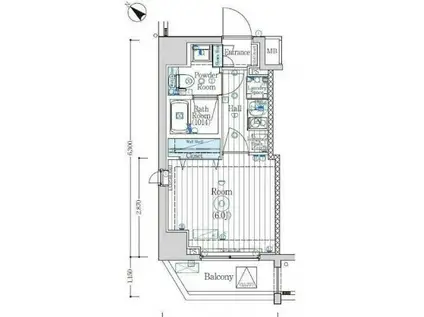 マキシヴ横浜鶴見(1K/5階)の間取り写真