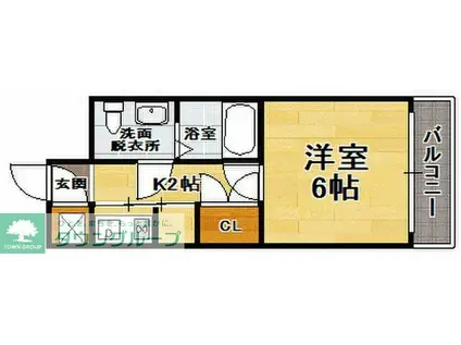 エステートモア鳥飼NOVA(1K/3階)の間取り写真