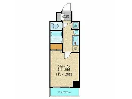 プレサンス新宿御苑前アルティメット(1K/5階)の間取り写真