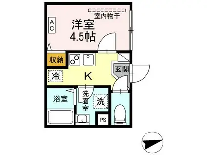 アセット東武練馬(1K/3階)の間取り写真
