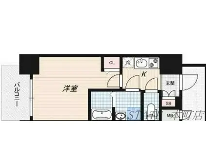 LUMINOUS桜川(1K/10階)の間取り写真