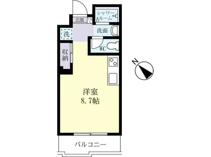 TS-II(1K/2階)の間取り写真