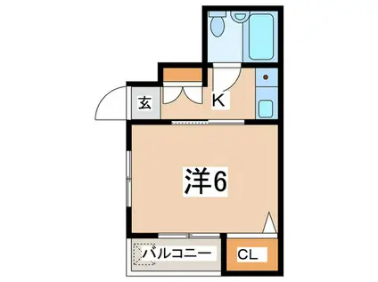 シグナス大倉山(1K/2階)の間取り写真