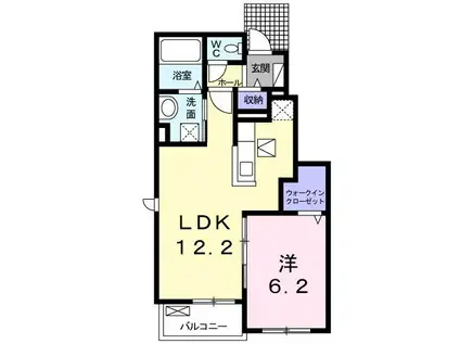 ネオ・クレメント II(1LDK/1階)の間取り写真