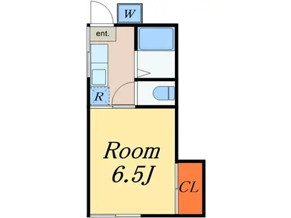 サニーハウス(1K/2階)の間取り写真