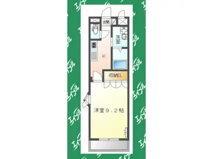 ミニョン(1K/2階)の間取り写真