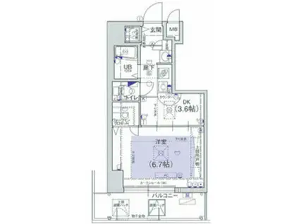 エステムコート新大阪Ⅲステーションプラザ(1DK/11階)の間取り写真