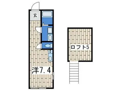 GOLD LAGOON I(ワンルーム/1階)の間取り写真
