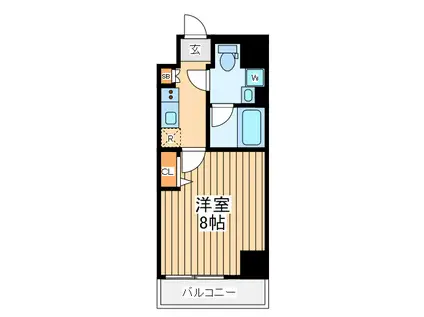 シーネクスタチカワ(1K/6階)の間取り写真