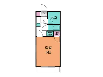 コーポ恵門(1K/2階)の間取り写真