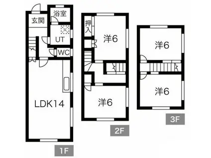 ドリームタウン西明石 グランドコテージ(4LDK/1階)の間取り写真