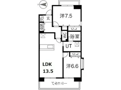 アクティ目黒駅前(2LDK/8階)の間取り写真