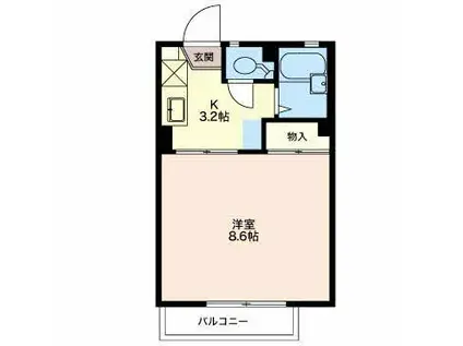 レーベン美里 A棟(1K/1階)の間取り写真