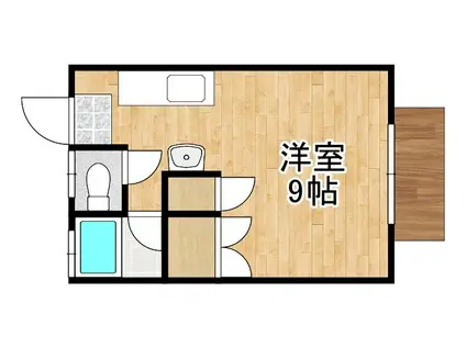 ヨシミツハイツ(ワンルーム/1階)の間取り写真