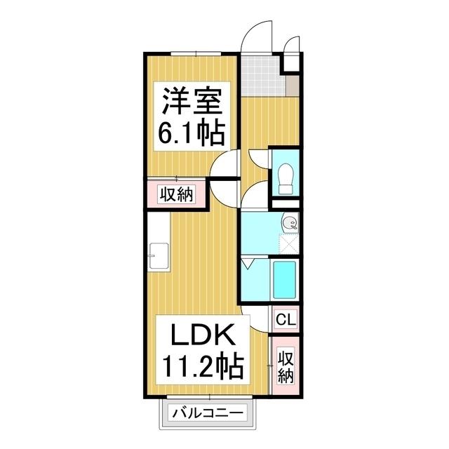 サープラス旭(1LDK/1階)の間取り写真