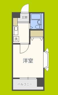 セレッソコート大阪城前(1K/2階)の間取り写真