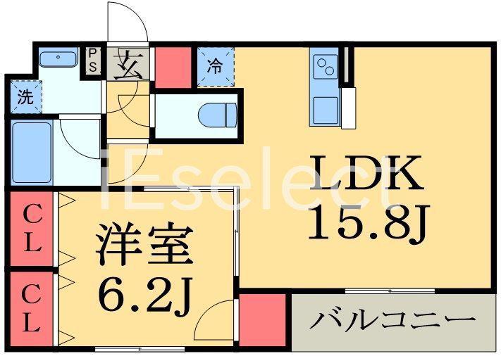 サンライト(1LDK/2階)の間取り写真