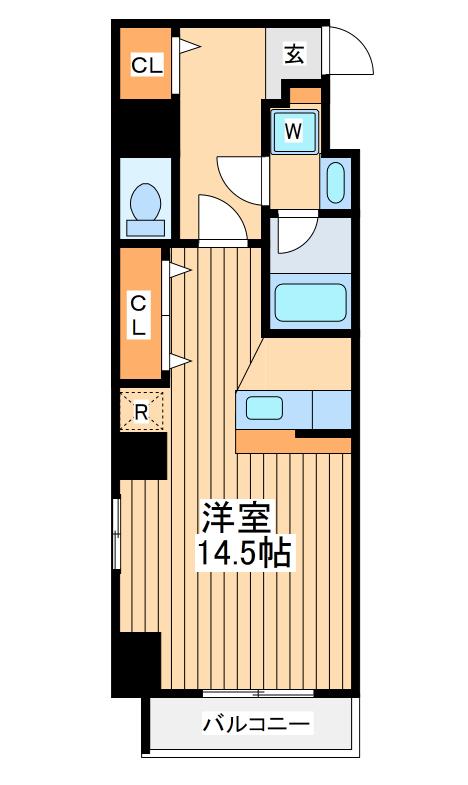 フェリーチェ豊田(ワンルーム/8階)の間取り写真