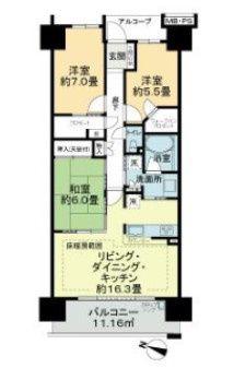 亀戸レジデンス(3LDK/5階)の間取り写真
