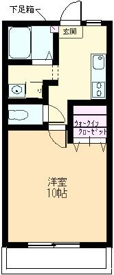 プレジデントII(1K/3階)の間取り写真