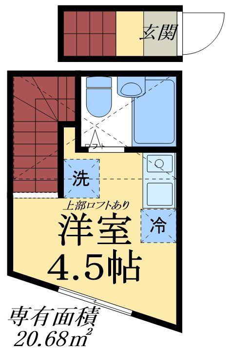 CHAI MAXX北千住(ワンルーム/2階)の間取り写真