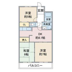 NODA GULANDE(2LDK/3階)の間取り写真