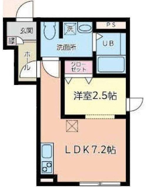 HIMAWARI(1DK/2階)の間取り写真