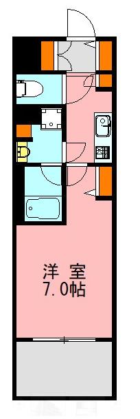 LANDIC O2239(ワンルーム/7階)の間取り写真