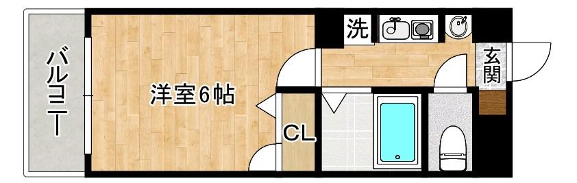 GROWTH SI 清水(1K/9階)の間取り写真